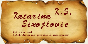 Katarina Simojlović vizit kartica